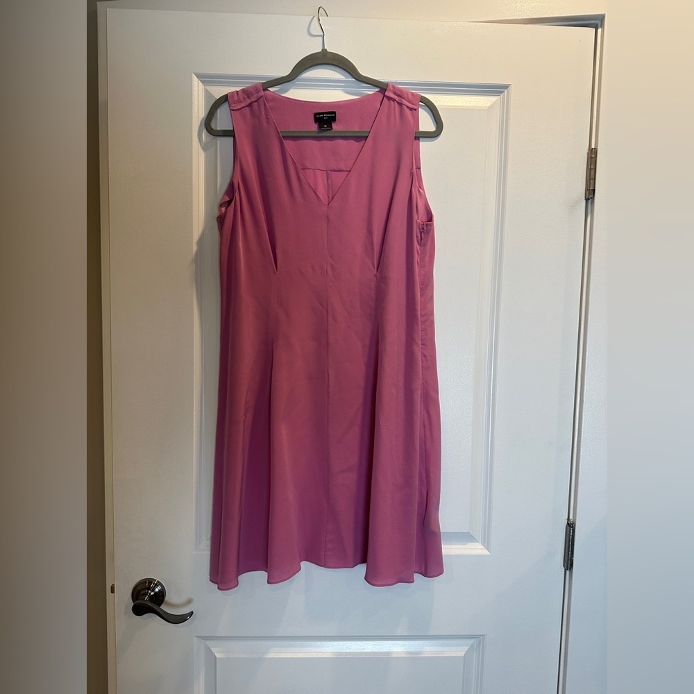 Club Monaco V-Neck Pink silk Mini Dress